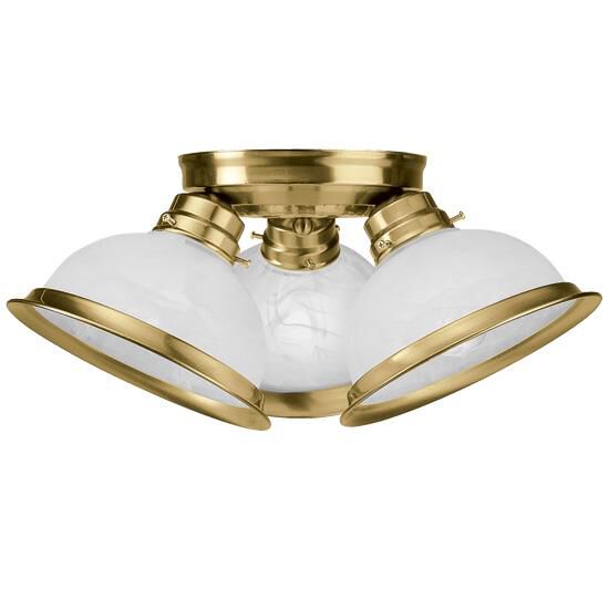 Home Basics 17 Inch 3 Light Semi Flush Mount by Livex Lighting